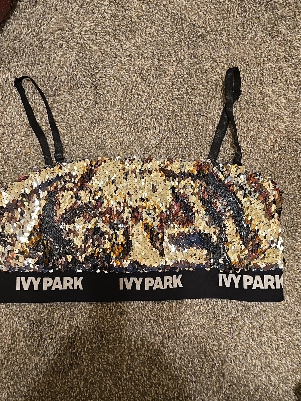 ivy park silver bralette